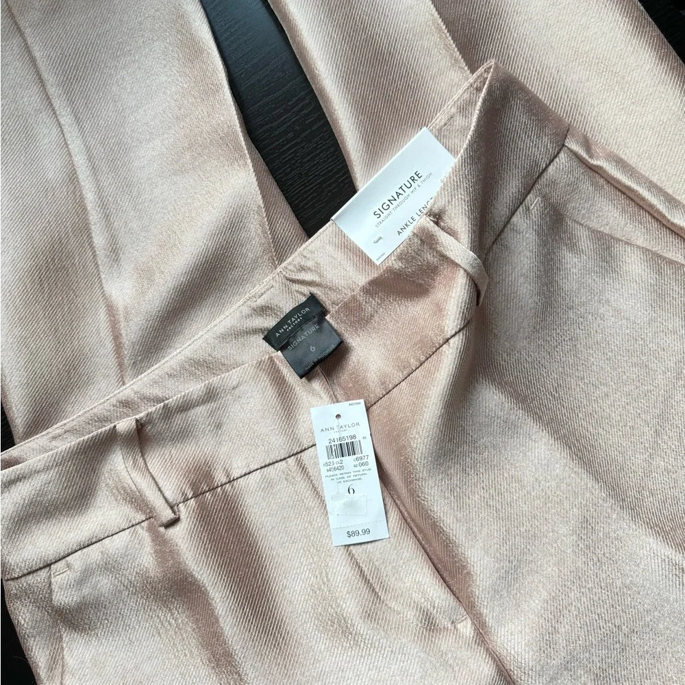 NWT Ann Taylor Signature Rose Gold Ankle Pants | Women’s Size 6 | New - Picture 7 of 10